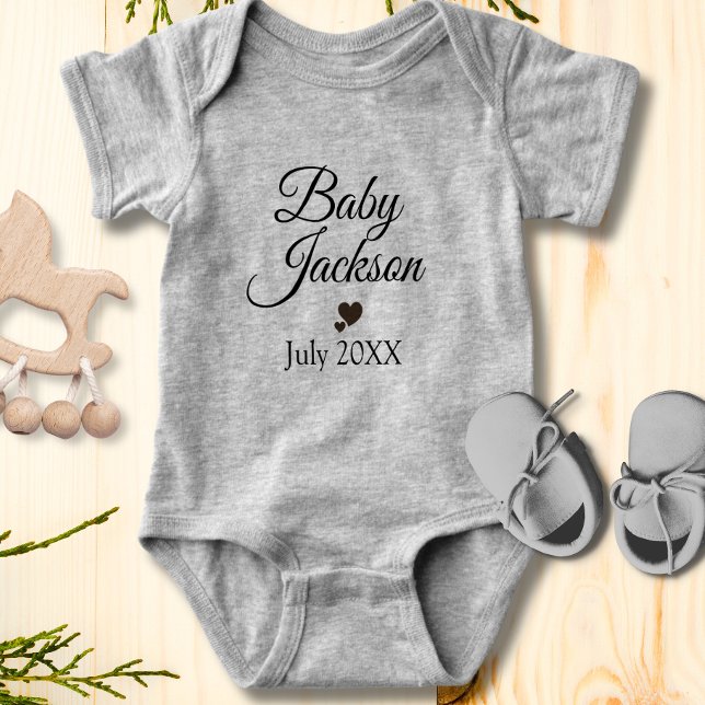 Body Para Bebê Anúncio Personalizado de Bebê (Criador carregado)