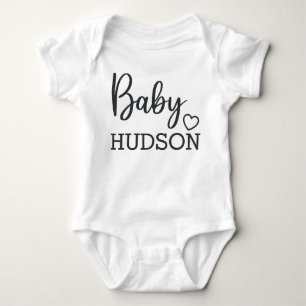 Body Para Bebê Anúncio personalizado de gravidez com nome