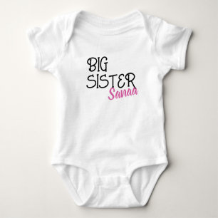 Body Para Bebê Anúncio personalizado de gravidez da Big Sister