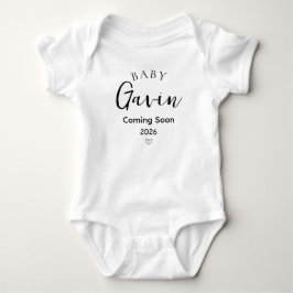 Body Para Bebê Anúncio Personalizado de Revelação de Gravidez