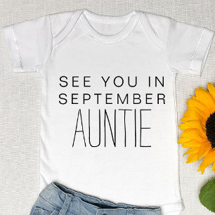 Body Para Bebê Anúncio personalizado do bebê da tia Nova Revelaçã