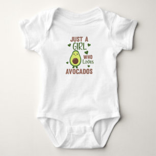 Body Para Bebê Apenas o amor de uma garota por abacate Doce Abaca