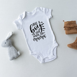 Body Para Bebê Apenas um menino apaixonado por sua mamã Boneca