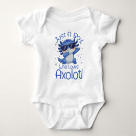 Body Para Bebê Apenas um menino que ama Axolotl 