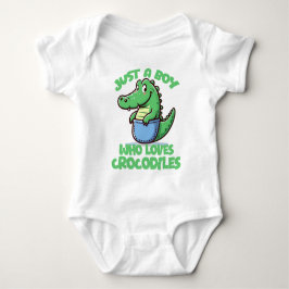 Body Para Bebê Apenas um menino que ama crocodilos