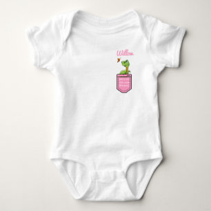 Body Para Bebê Apenas uma garota que ama dinossauros personalizad