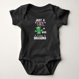 Body Para Bebê Apenas Uma Menina Que Adora Dragões Fantasia Dragã