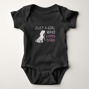 Body Para Bebê Apenas Uma Menina Que Ama Cachorros