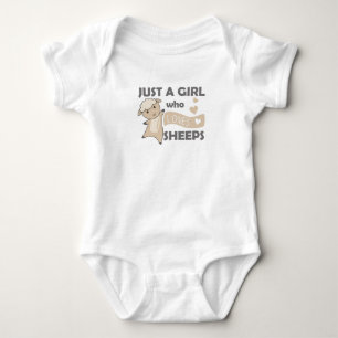 Body Para Bebê Apenas Uma Menina Que Ama Ovinos Bons