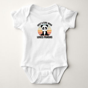 Body Para Bebê Apenas Uma Menina Que Ama Pandas Cute Panda Vintag