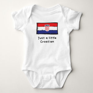 Body Para Bebê Apenas Uma Pequena Bandeira Croata Engraçada Cro