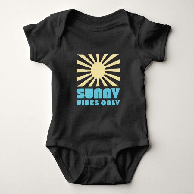 Body Para Bebê Apenas Víblias Sunny - Gráfico de Sol Retroativo N (Frente)
