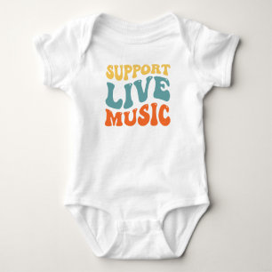 Body Para Bebê Apoie a Música ao Vivo - Produtos da Banda com Tip