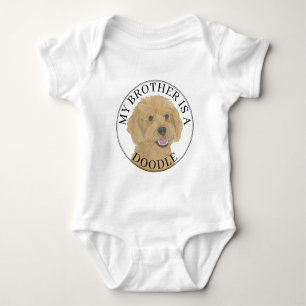Body Para Bebê Apricot Ouro Doodle Dog Big Brother