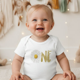 Body Para Bebê Aquarela daisy primeiro, um