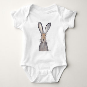 Body Para Bebê Aquarela de lebre