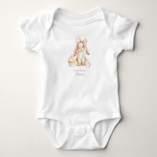 Body Para Bebê Aquarela Elegante coelho aniversário grangmille