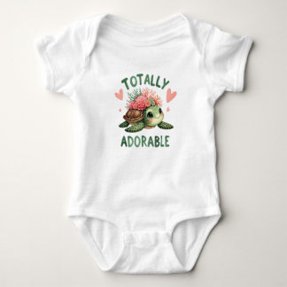 Body Para Bebê Aquarela totalmente adorável menina tartaruga bebê