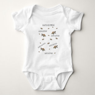 Body Para Bebê Aquarela Turtle Salvar Natureza