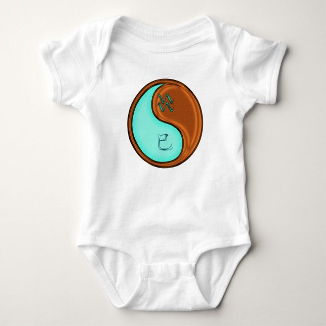 Body Para Bebê Aquário & Cobra de Madeira (Frente)