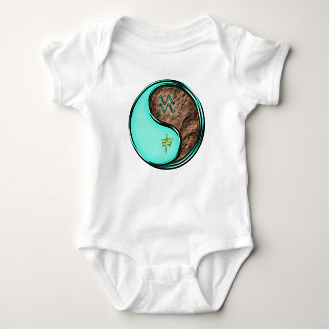 Body Para Bebê Aquário & Macaco da Terra (Frente)