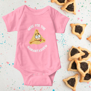 Body Para Bebê Aqui para o Hamantashen Purim
