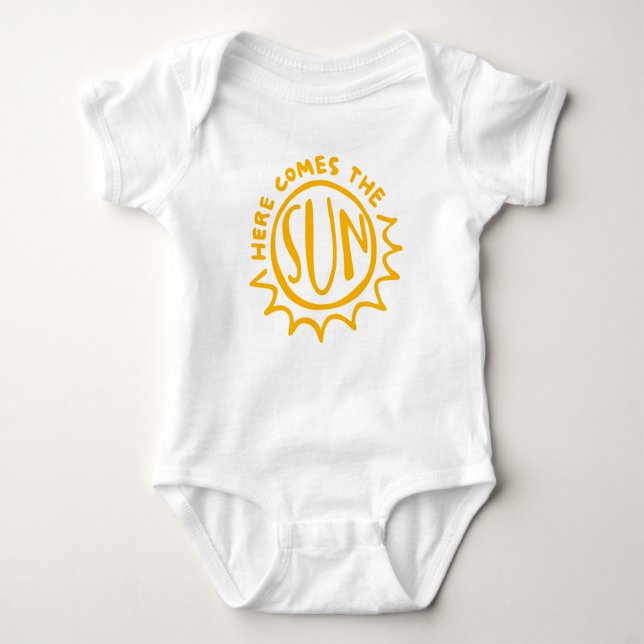 Body Para Bebê Aqui vem o sol (Frente)