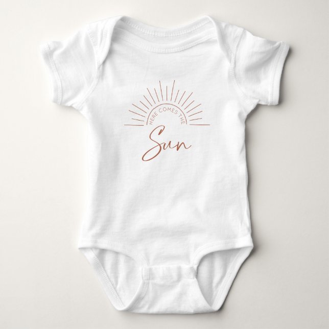 Body Para Bebê Aqui Vem O Sol (Frente)