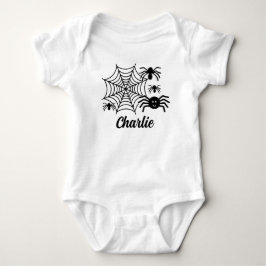 Body Para Bebê Aranha e Web Primeiro Fato de Bebê de Halloween