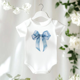 Body Para Bebê Arco azul minimalista chuvinha de bebê fofa