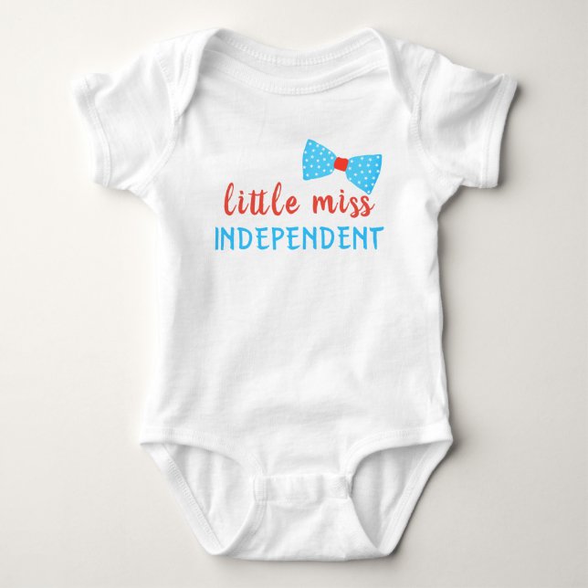 Body Para Bebê Arco Independente da Pequena Miss (Frente)