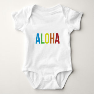 Body Para Bebê Arco-íris Aloha