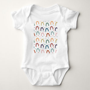 Body Para Bebê Arco-íris Boho