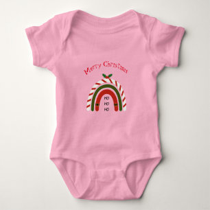 Body Para Bebê Arco-Íris de Natal Deixem-no nevar