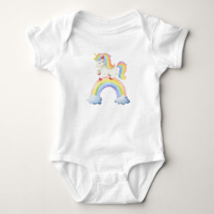 Body Para Bebê Arco-íris de Unicórnio