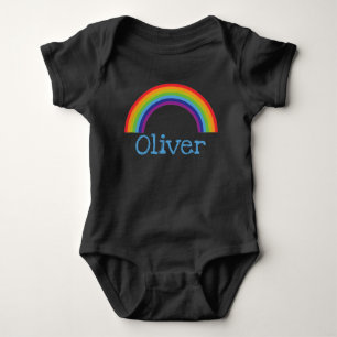 Body Para Bebê Arco-íris personalizado