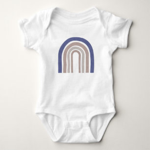 Body Para Bebê Arcos de meio século - Azul e bege