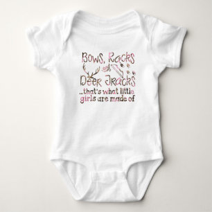 Body Para Bebê Arcos, Racks e Deer Rastreiam Meninas