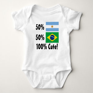 Body Para Bebê Argentino 100% do brasileiro 50% de 50% bonito