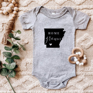 Body Para Bebê Arkansas Home Grown State Tee