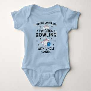 Body Para Bebê Arrume minha Fralda, vou fazer Boliche com o tio