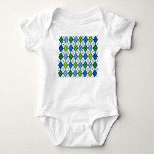 Body Para Bebê Art Deco Rain Argyle