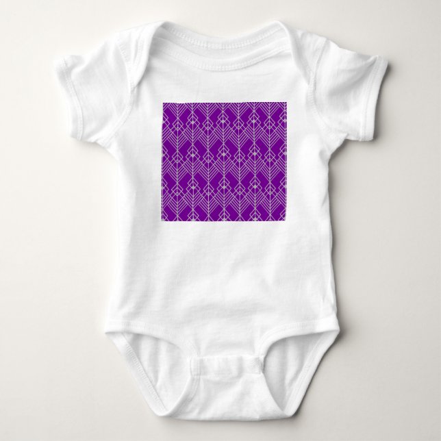 Body Para Bebê Art Deco Zig Zag (Frente)