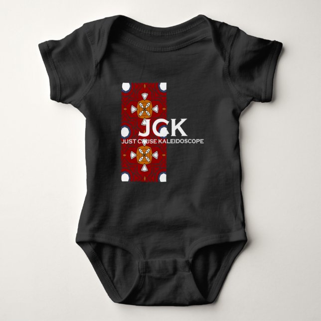 Body Para Bebê Arte caleidoscópica do volume quatro dezessete (Frente)