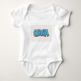 Body Para Bebê Arte com o Nome Olivia