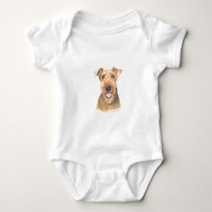 Body Para Bebê Arte de Airedale Terrier