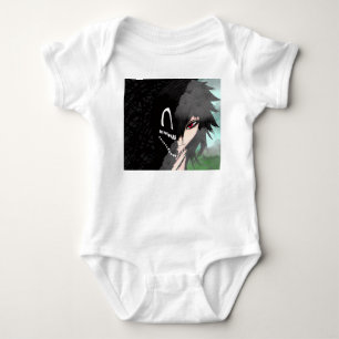 Body Para Bebê Arte de Anime Fantasia Sombria de Corvo e Demônio