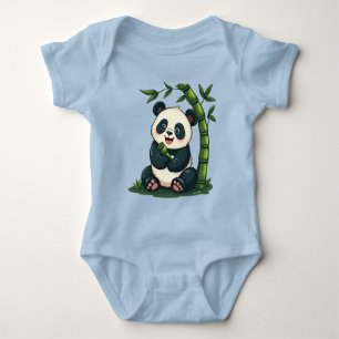 Body Para Bebê Arte de Cartoon Bonita Adorável Panda Hugging