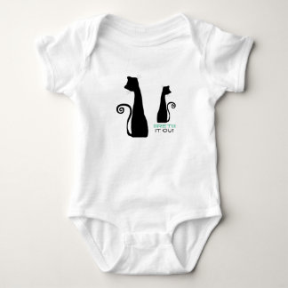 Body Para Bebê Arte de gato preto