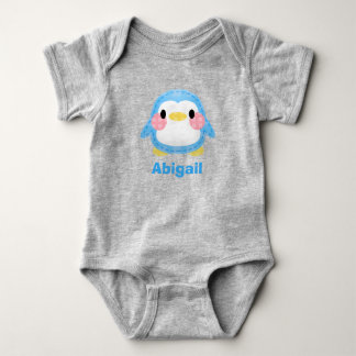 Body Para Bebê Arte de Pinguim Personalizada com Estilo de Patchw